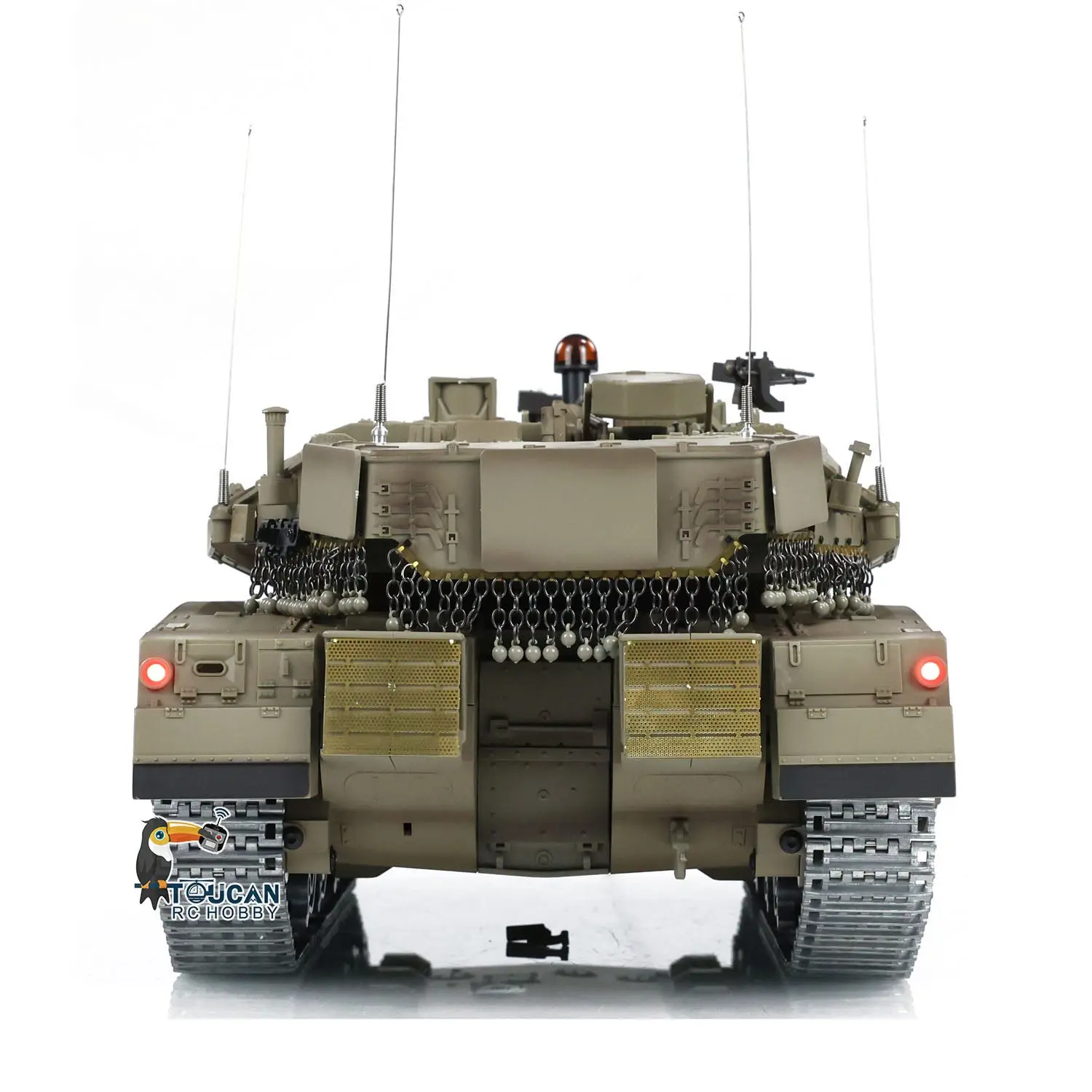Henglong 1/16 RC Tank IDF Merkava MK IV 3958 Remote Control Battle Tank Metal Wheels Tracks Gearbox 360??Turret Smoke 2 Battery