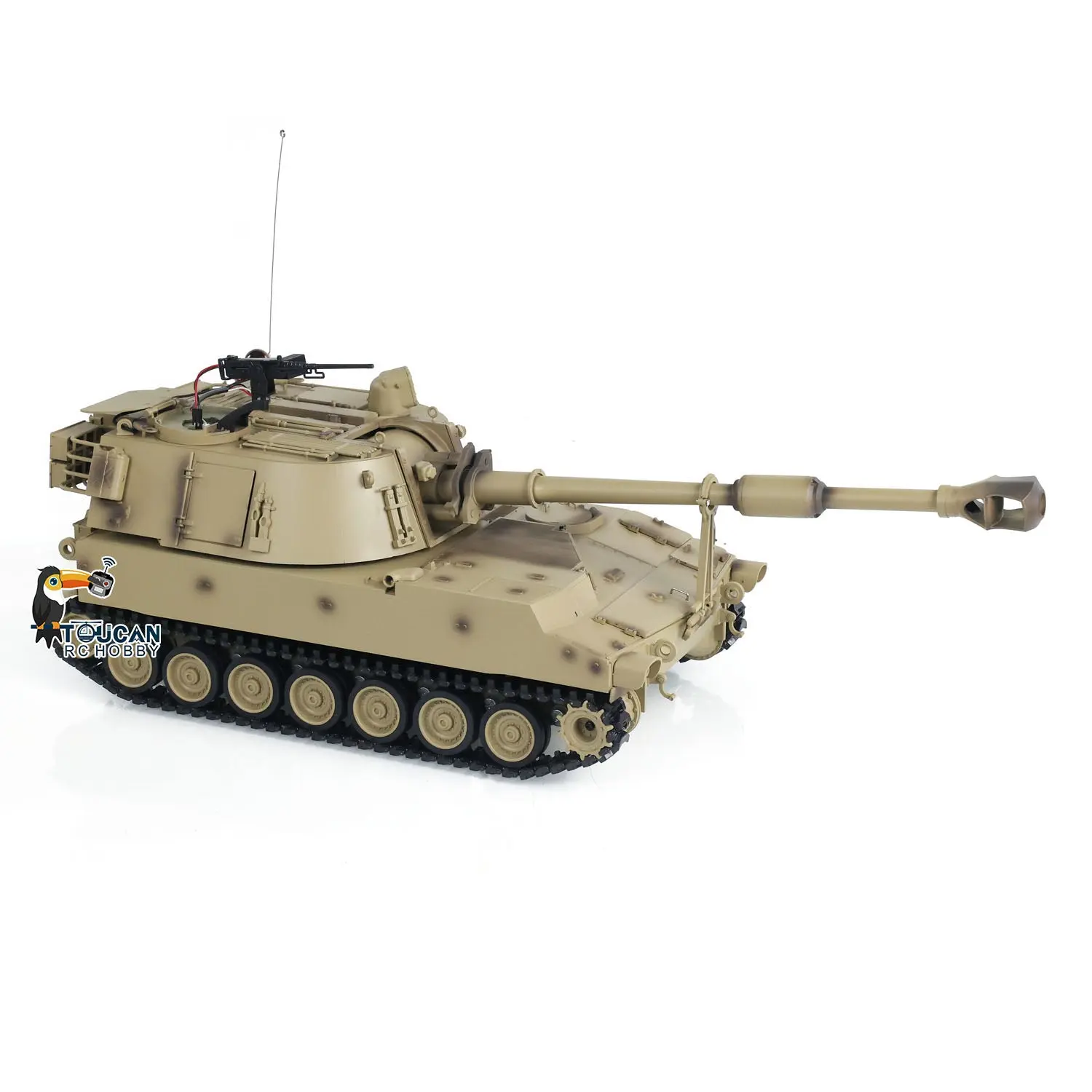 1/16 Tongde RC Tank M109A2 Self-propelled Howitzer RTR Infrared BB Shooting Barrel Recoil Model Toys Military Vehicle