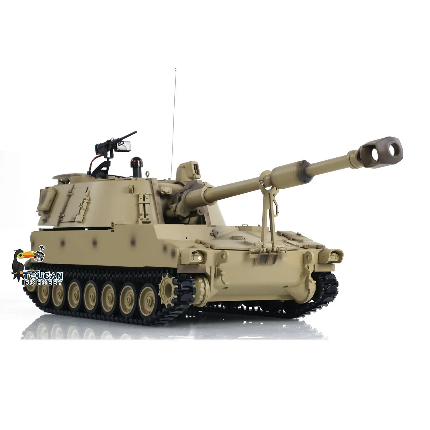 1/16 Tongde RC Tank M109A2 Self-propelled Howitzer RTR Infrared BB Shooting Barrel Recoil Model Toys Military Vehicle