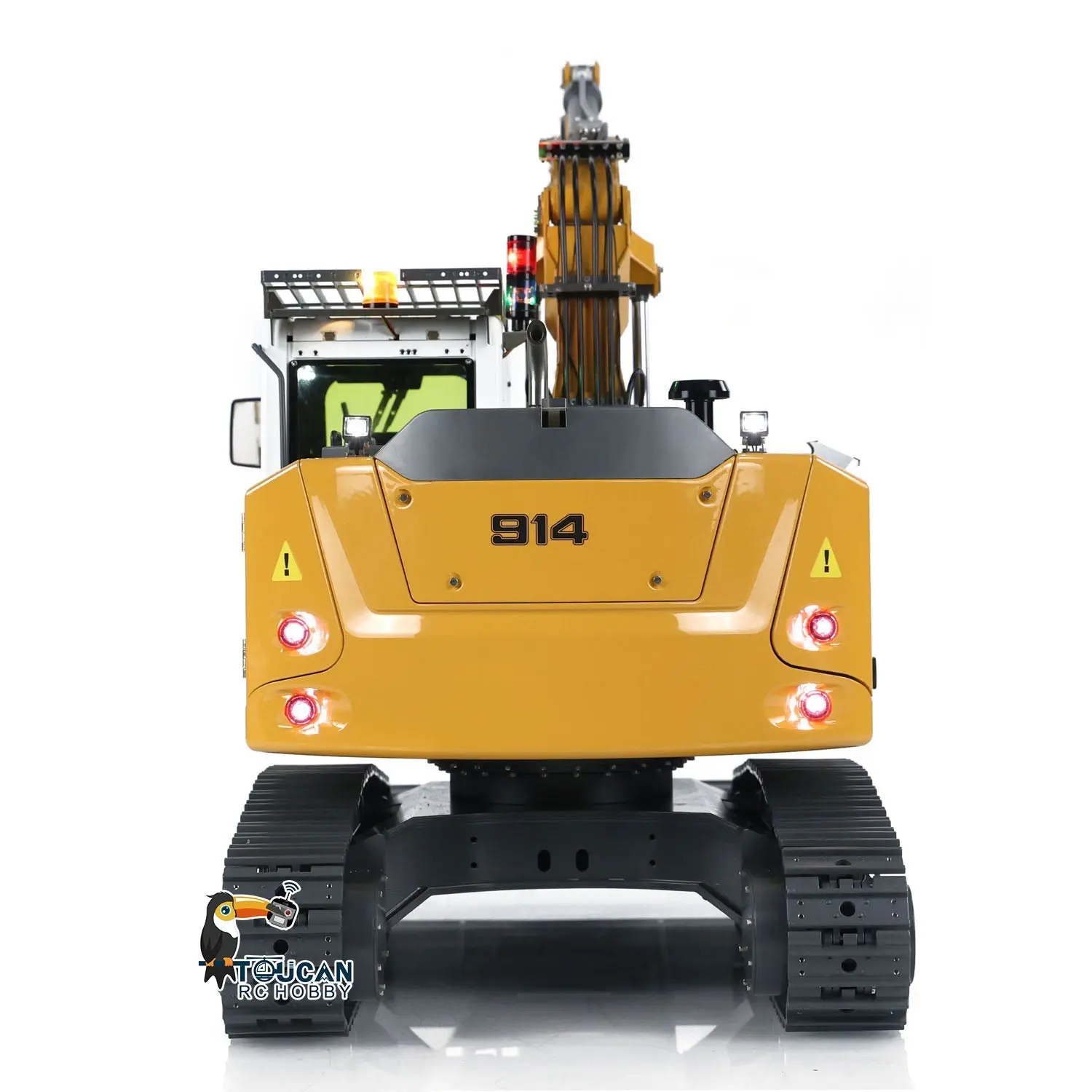 CUT 1/14 Scale 914 5-ways Radio Control Hydraulic Excavator Valve Metal Remote Control Earth Digger Hobby Model RTR Machine ESC Servo Motor