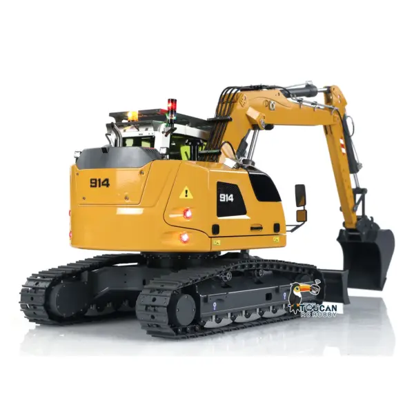 CUT 1/14 Scale 914 5-ways Radio Control Hydraulic Excavator Valve Metal Remote Control Earth Digger Hobby Model RTR Machine ESC Servo Motor