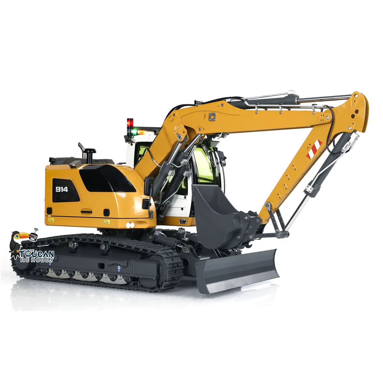 1/14 RC Hydraulic Excavator 914 5-ways Valve Metal Remote Control Digger Model