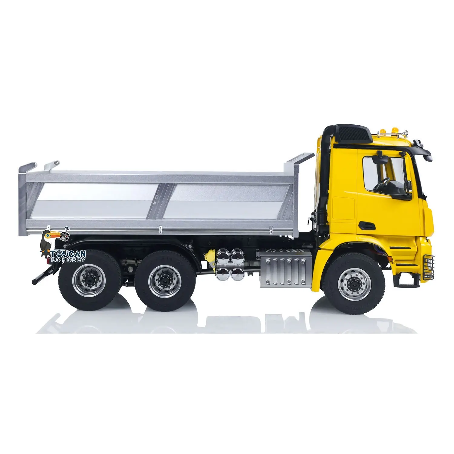 RTR 1/14 RC Hydraulic Tipper 6X6 Metal Chassis 2Speed Model Car Remote Control Dumper Truck NO Lock Light Sound Radio Battery