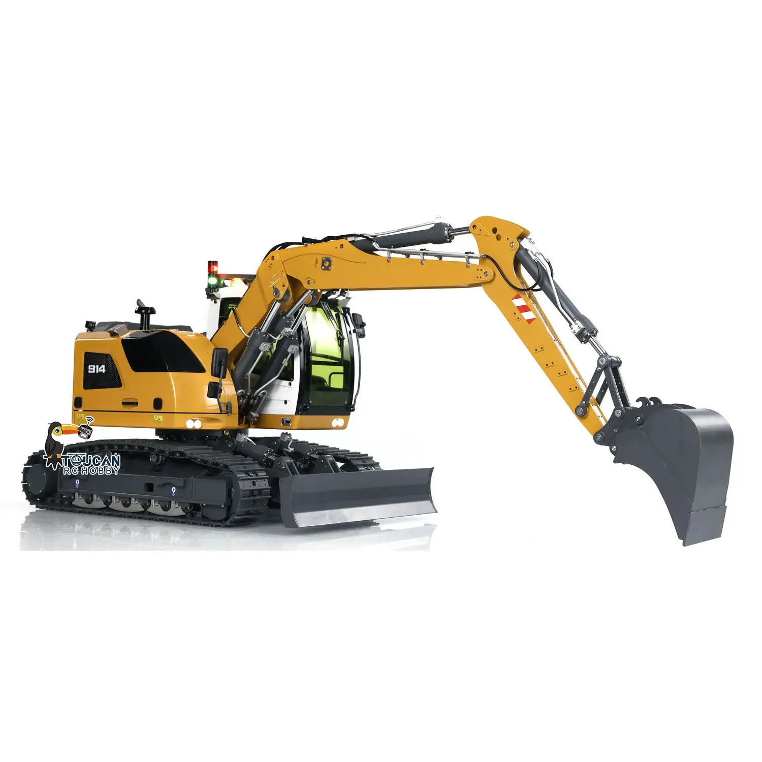 1/14 RC Hydraulic Excavator 914 5-ways Valve Metal Remote Control Digger Model