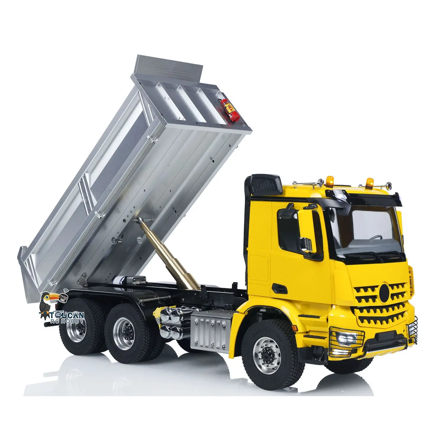 RTR 1/14 RC Hydraulic Tipper 6X6 Metal Chassis 2Speed Model Car Remote Control Dumper Truck NO Lock Light Sound Radio Battery