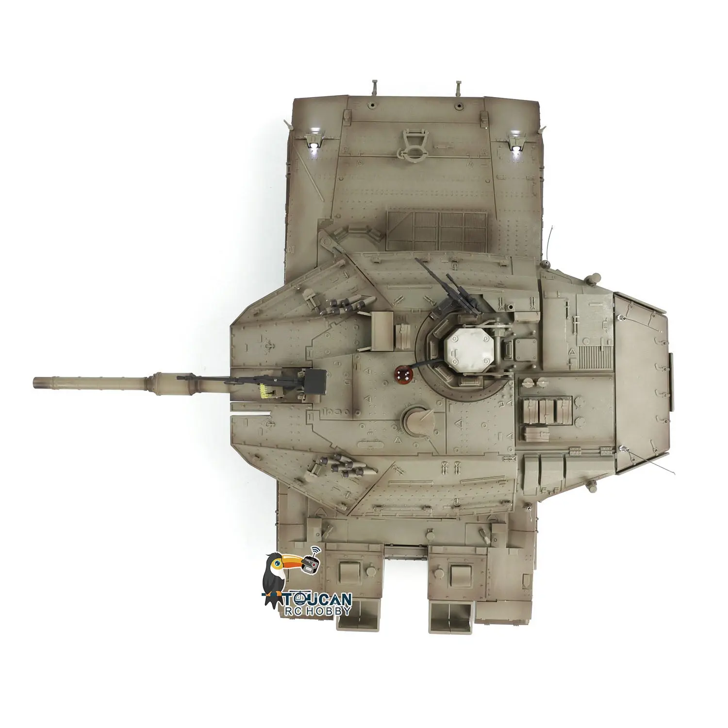 1/16 RC Tank Heng Long Merkava MK IV 3958 Remote Control Battle Tank Upgraded Metal Sprockets Smoke BB Shooting Dual Battery