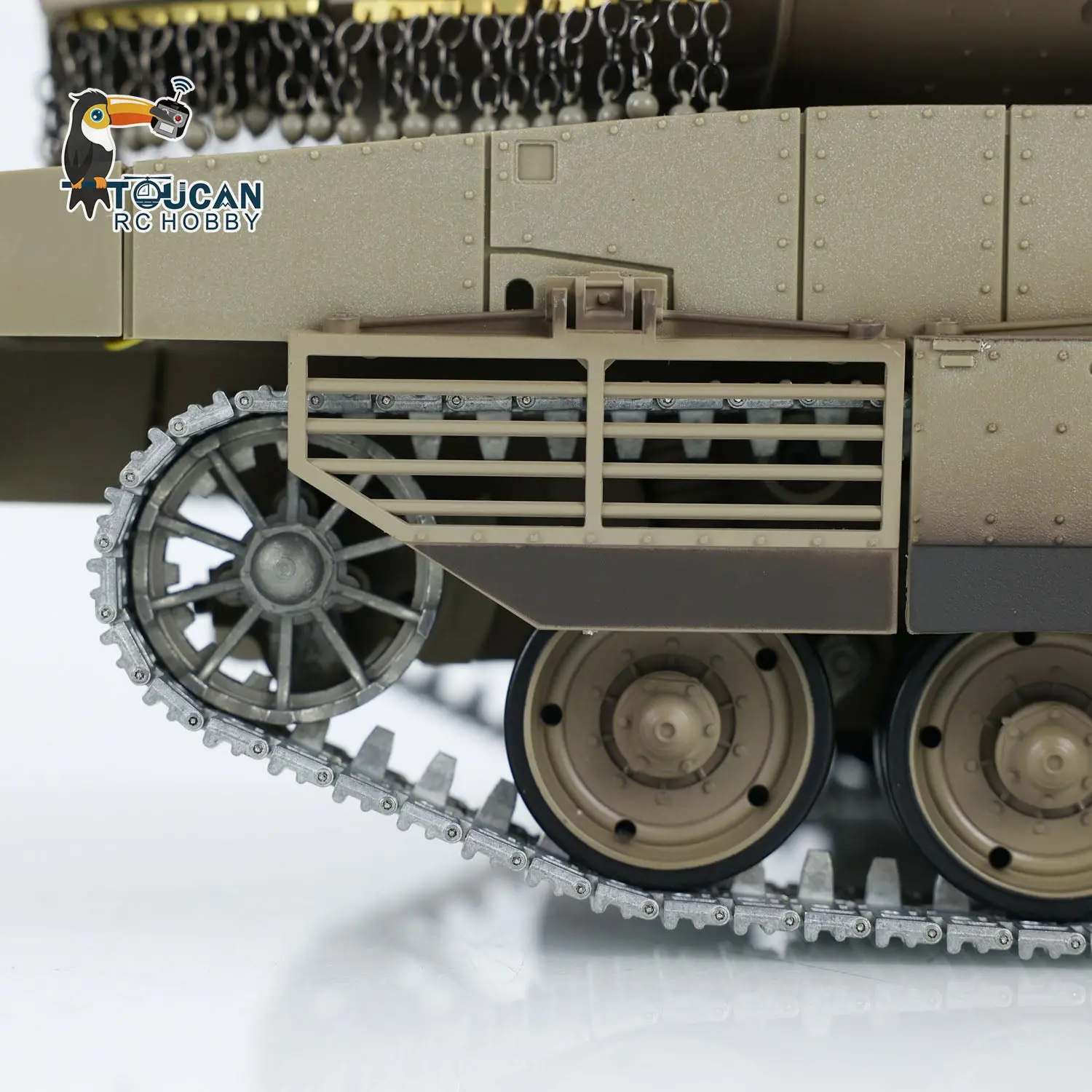 1:16 Heng Long 3958 RC Main Battle Tank IDF Merkava MK IV FPV Upgrade Edition W/ Metal Tracks 360 Rotating Barrel Recoil
