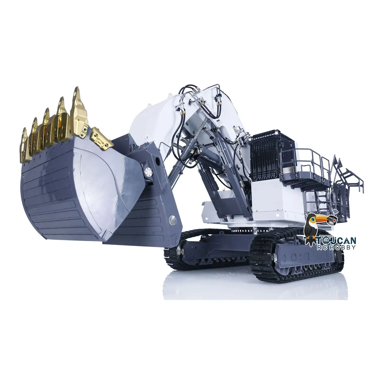 1/14 LESU AOUE 9150 RC Hydraulic Double Pump Excavator Light System Heavy Shovel Painted Construction Car
