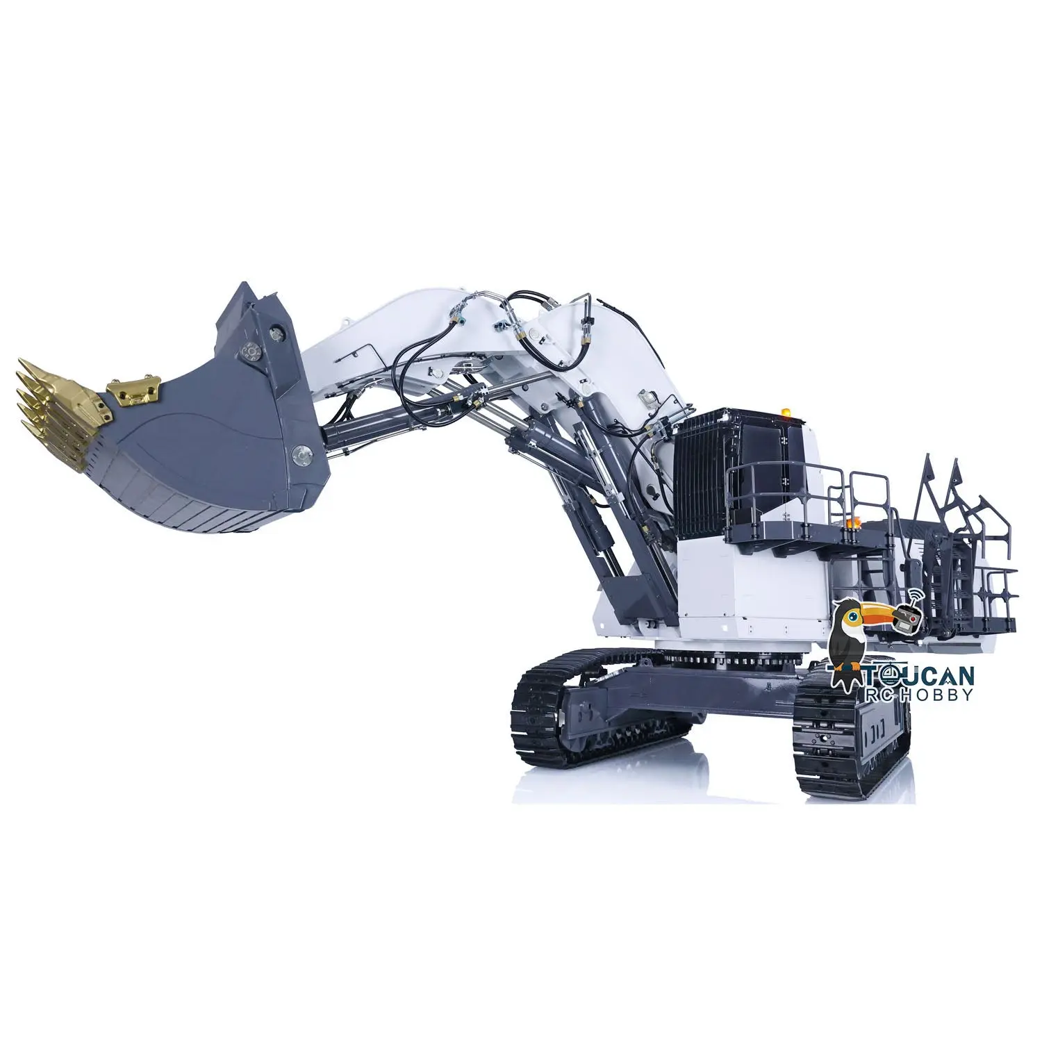 1/14 LESU AOUE 9150 RC Hydraulic Double Pump Excavator Light System Heavy Shovel Painted Construction Car