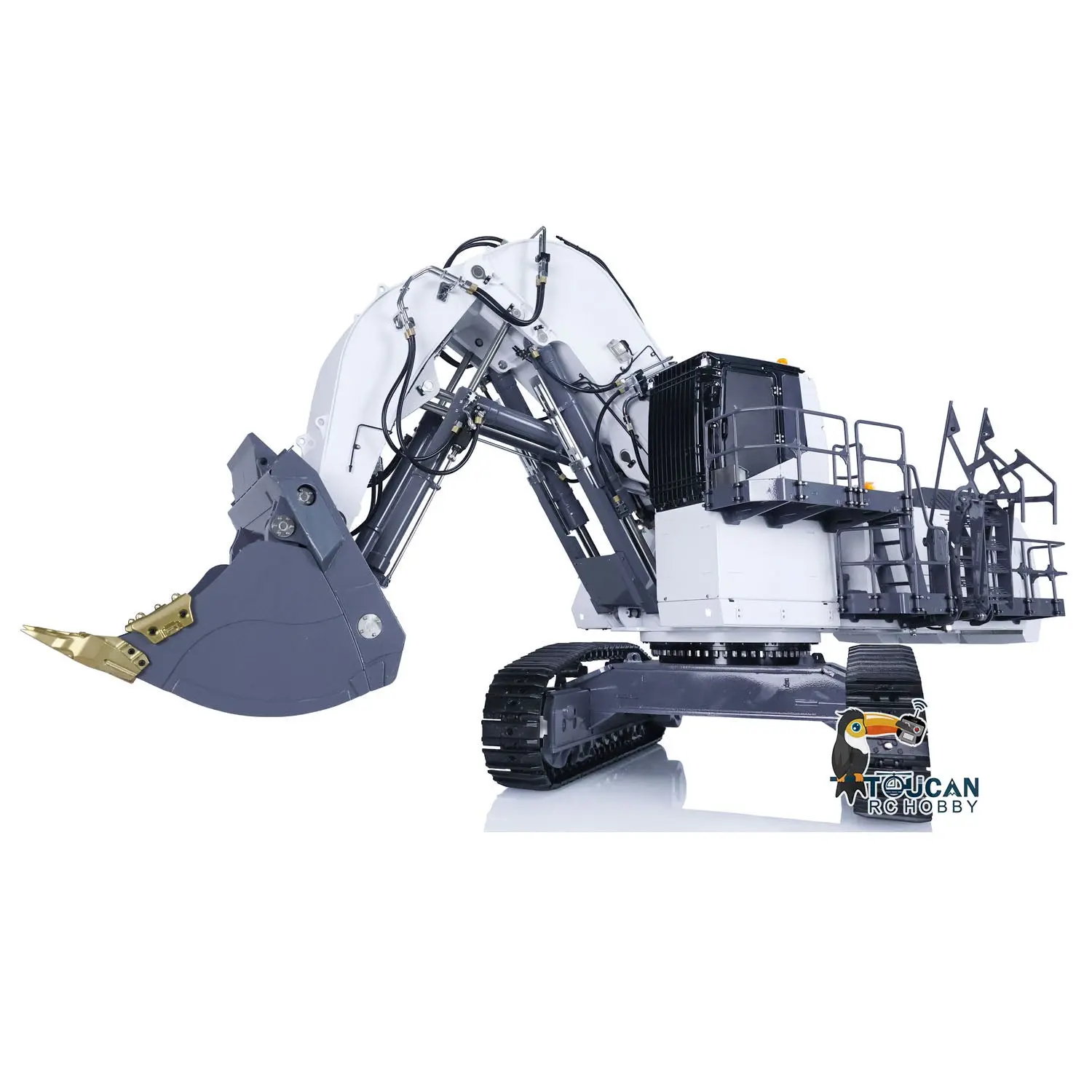 1/14 LESU AOUE 9150 RC Hydraulic Double Pump Excavator Light System Heavy Shovel Painted Construction Car