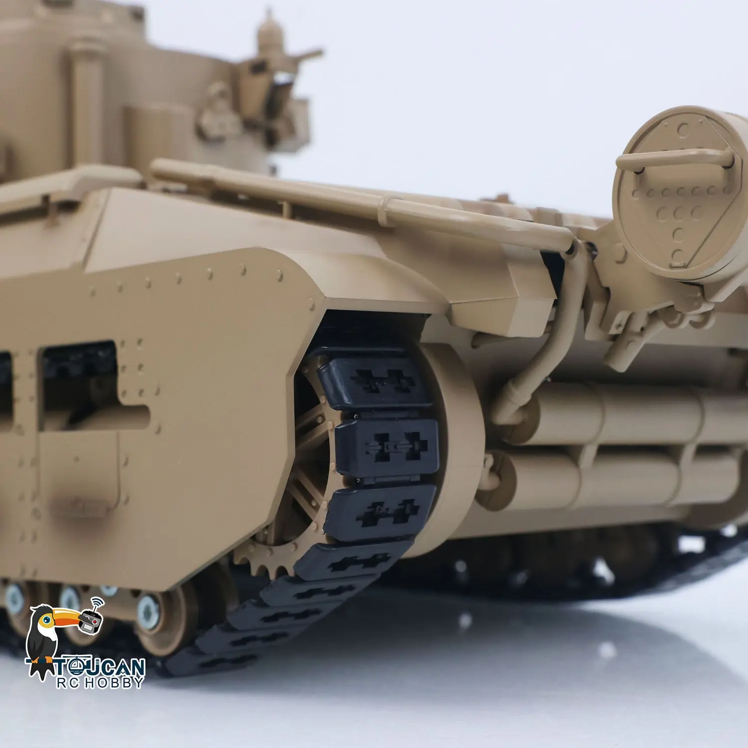 Tongde 1/16 Remote Control Military Tank Matilda III IV Turret Rotation 320 Degree IR Lights Sounds RC Electric Model Smoke Unit