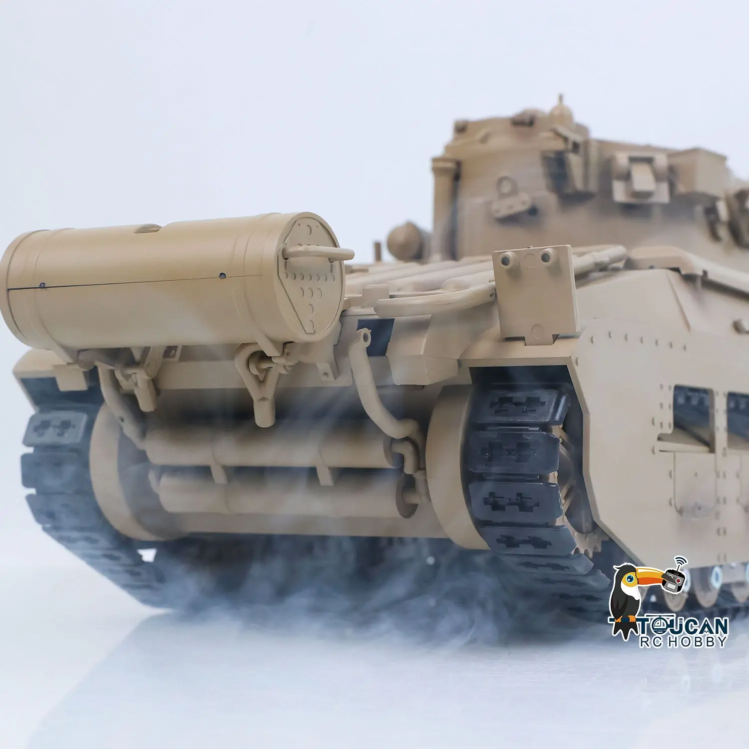 Tongde 1/16 Remote Control Military Tank Matilda III IV Turret Rotation 320 Degree IR Lights Sounds RC Electric Model Smoke Unit