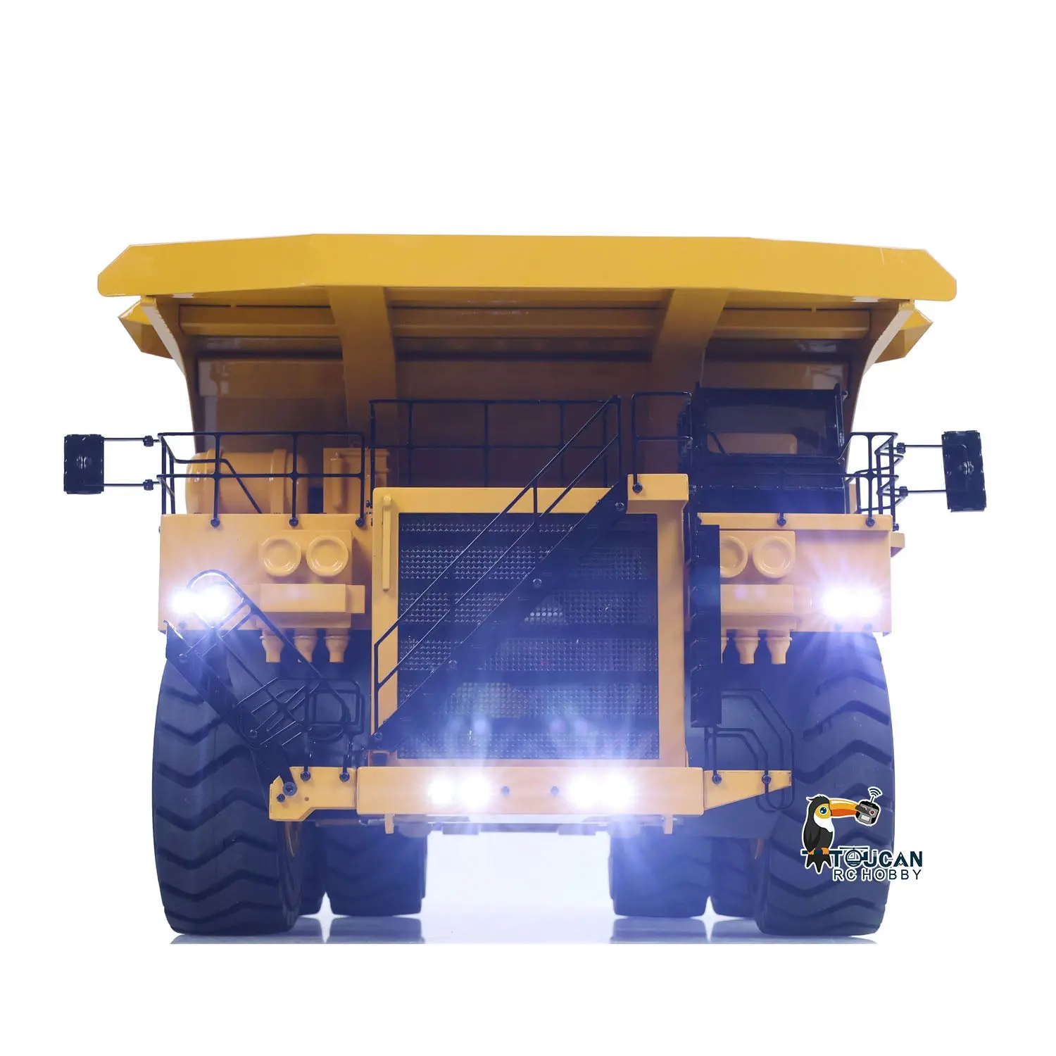 1/20 Metal RC Hydraulic Mine Truck 793D Assembled Dumper Servo Motor I6X Radio Lights Warning Sound System Car Model