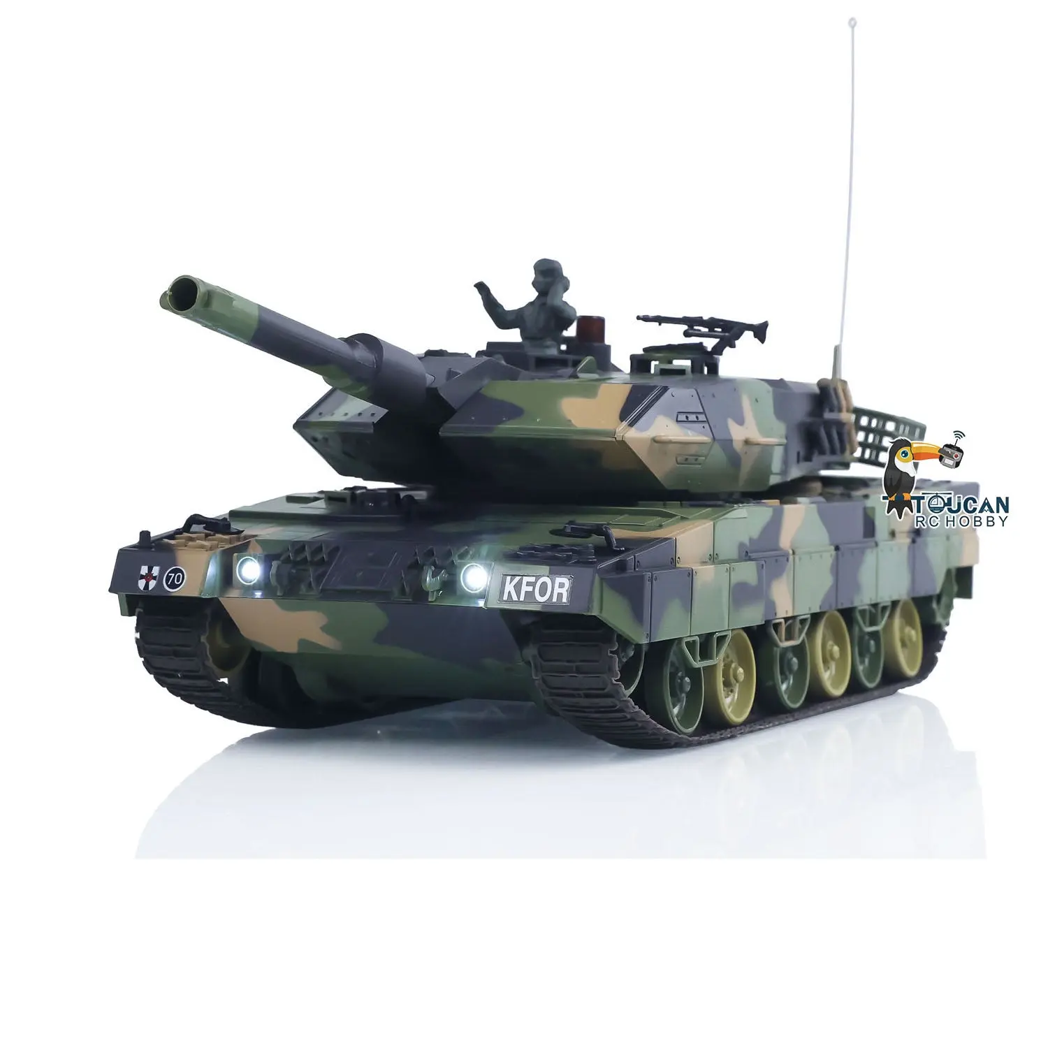 HengLong 3809 2.4GHz 1/24 RC Tank Leopard 2 A5 Remote Control Battle Tank Model BB Infrared Battle Spray Water Battery Radio