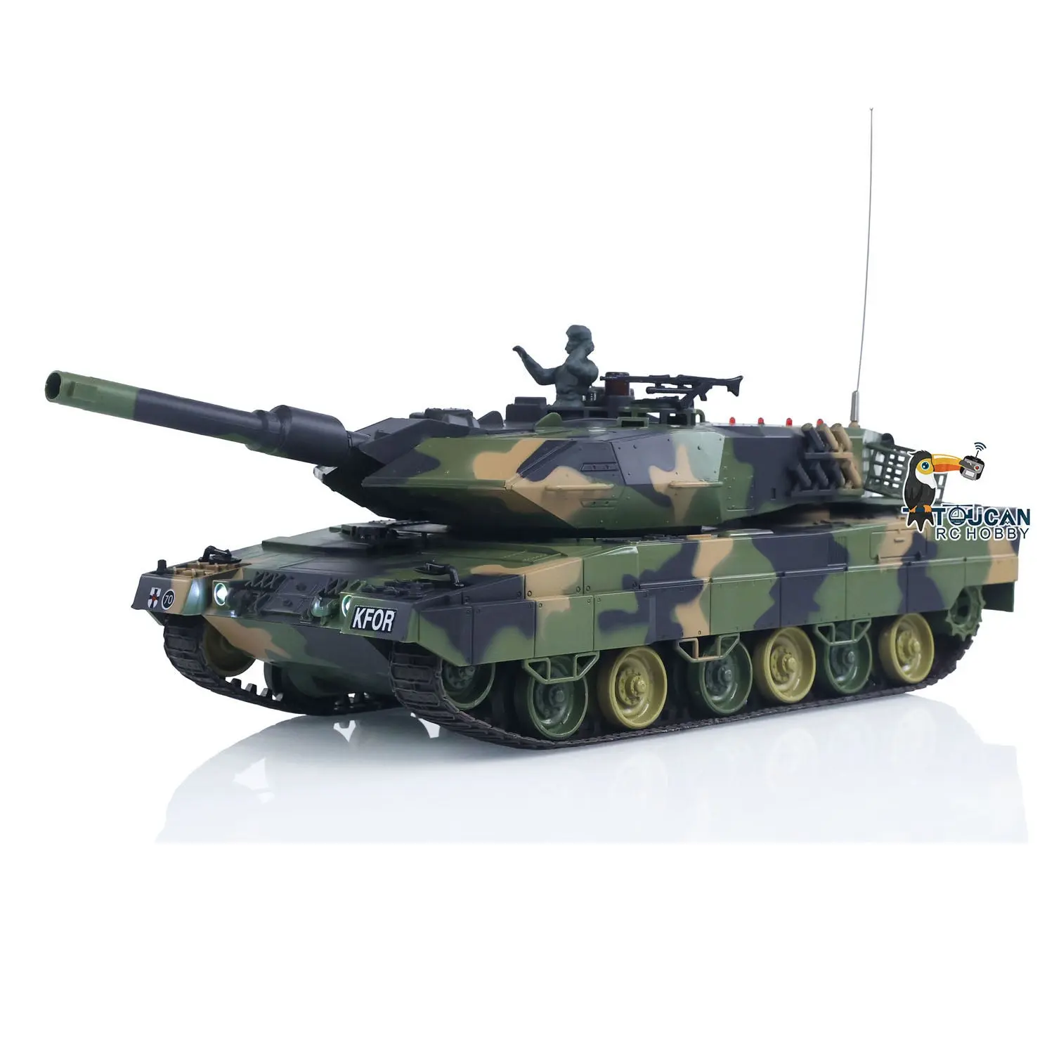 HengLong 3809 2.4GHz 1/24 RC Tank Leopard 2 A5 Remote Control Battle Tank Model BB Infrared Battle Spray Water Battery Radio