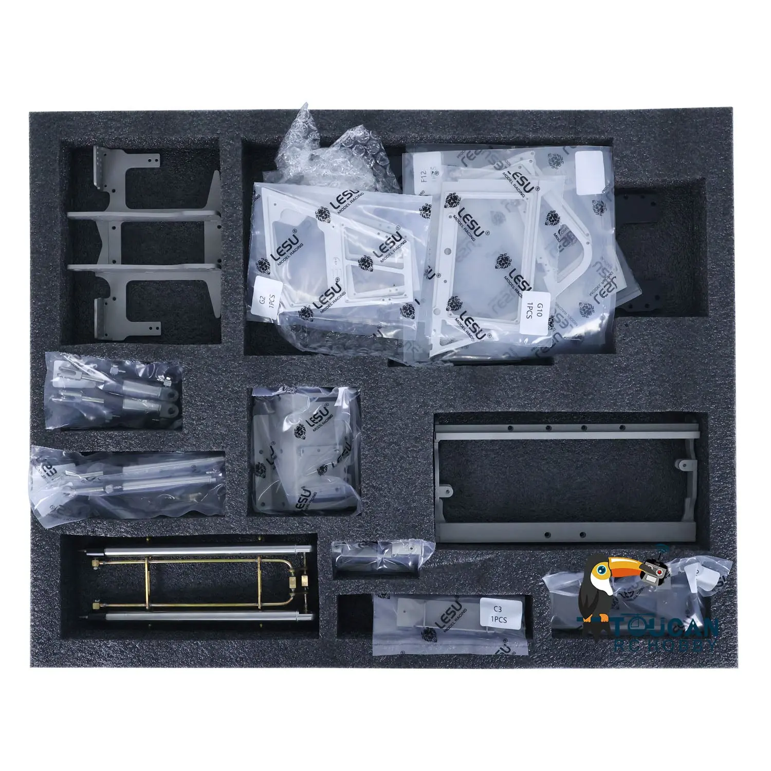 LESU 1/14 RC Hydraulic Painted Assembled RC forklift Metal Aoue-LD160S Remote Control Wheeled Car Sound Light System Model