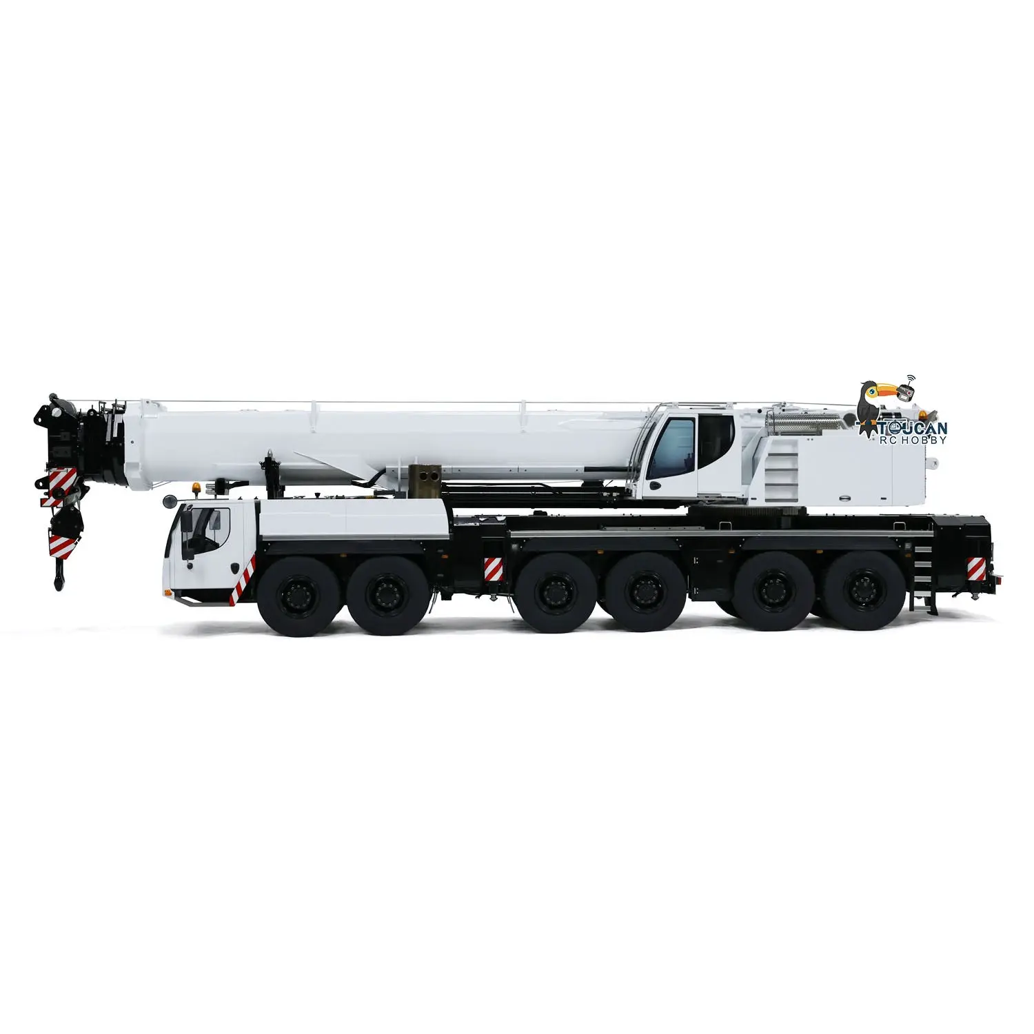 Eyewhale 1/14 RC Hydraulic Mobile Crane Truck Construction Vehicle Heavy Machine FlySky PL18EV Remote Controller Assembled Model