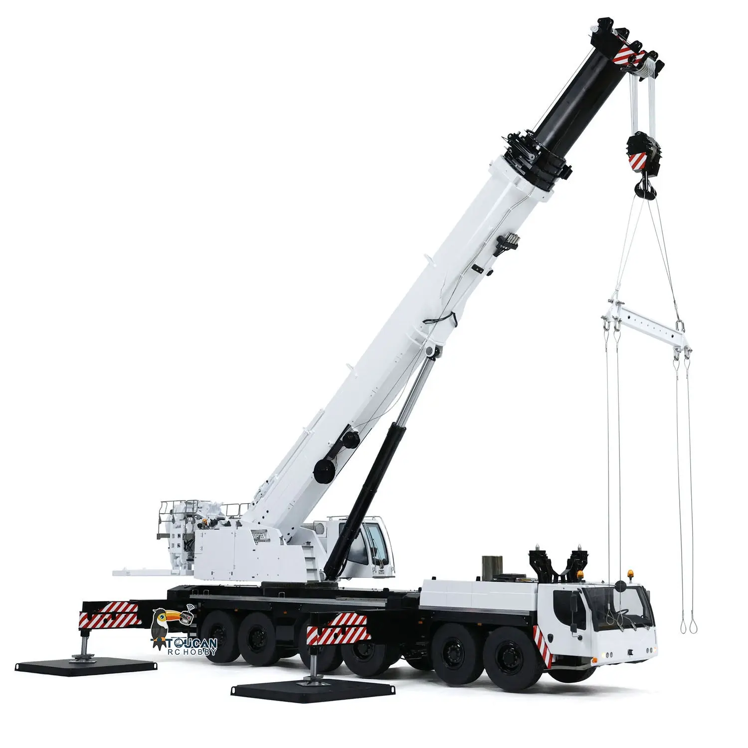 Eyewhale 1/14 RC Hydraulic Mobile Crane Truck Construction Vehicle Heavy Machine FlySky PL18EV Remote Controller Assembled Model