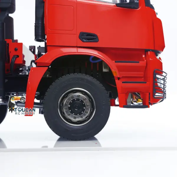 1/14 10x10 RC Hydraulic Crane Dump Truck Radio Control Full Dumper Lorry with U-shaped Short High Standard Bucket Timber Flatbed