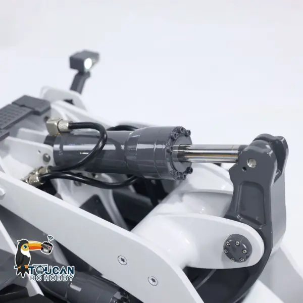 XDRC Metal 1/14 RC Hydraulic Equipment Loader 580 Remote Controlled Engineering Vehicle DIY Model Smoke Sound Light