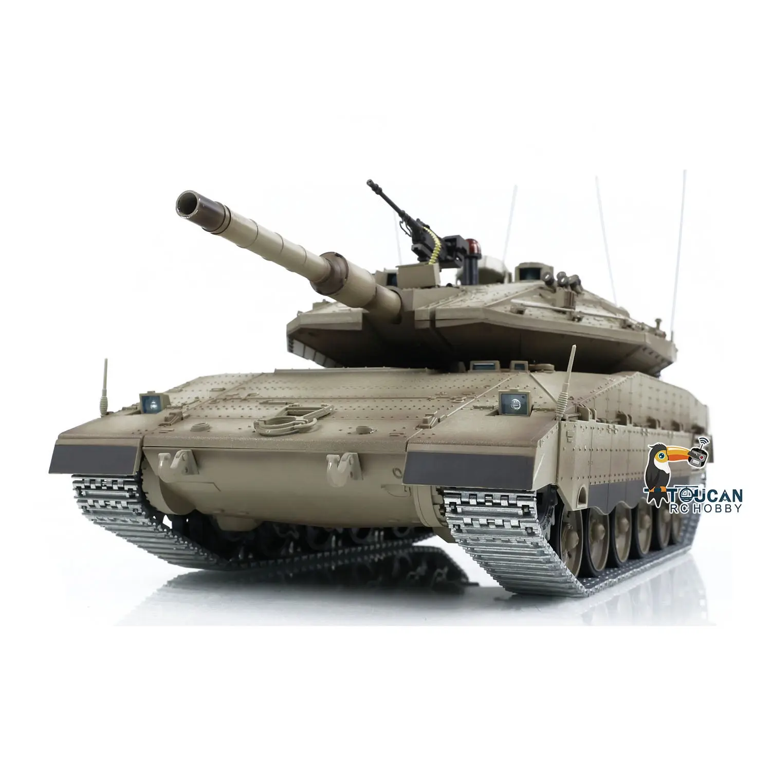 1:16 Heng Long 3958 RC Main Battle Tank IDF Merkava MK IV FPV Upgrade Edition W/ Metal Tracks 360 Rotating Barrel Recoil