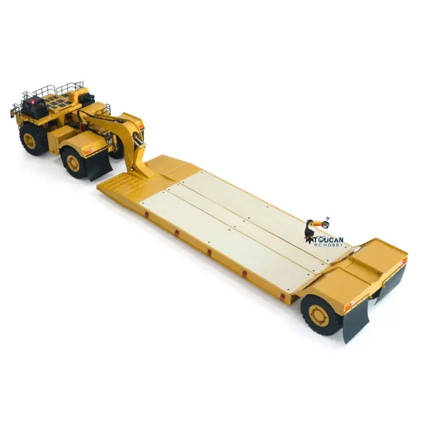 1.8Meters Long! Metal 1/20 RC Heavy Duty Hydraulic Mining Trailer C739D PRO Gooseneck Car Remote Control Construction Vehicle