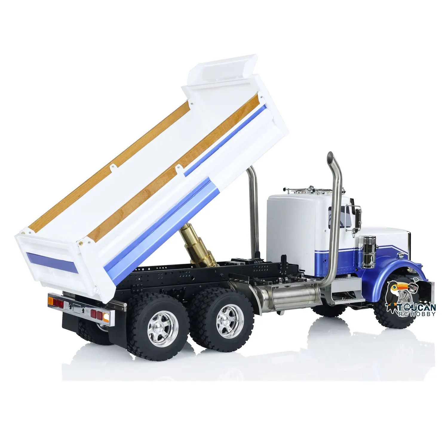 1/14 Scale RC Dump Truck 56344 Tipper 6x6 Assembled and Painted 2-Speed Light Sound System Differential for