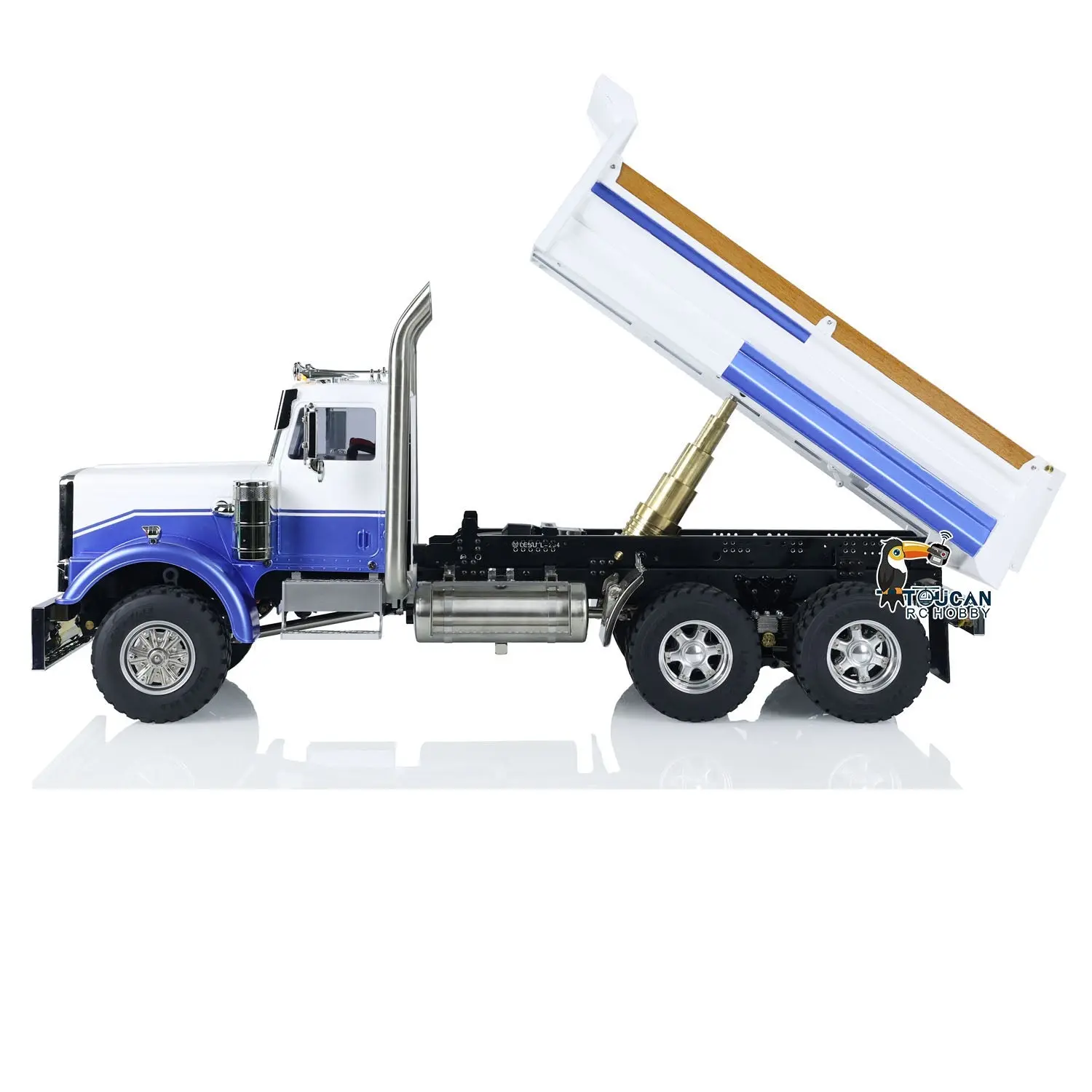 1/14 Scale RC Dump Truck 56344 Tipper 6x6 Assembled and Painted 2-Speed Light Sound System Differential for