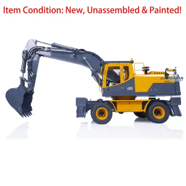 LESU 1/14 RC Model Metal Hydraulic Aoue ET30H Wheeled Excavator Digger Quick Coupler Openable Bucket Small Bucket