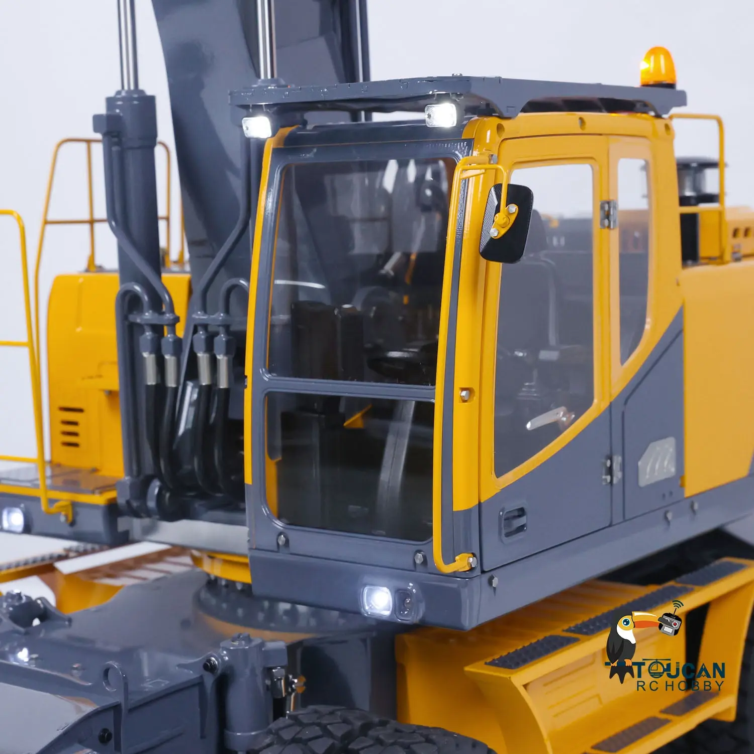 LESU 1/14 RC Model Metal Hydraulic Aoue ET30H Wheeled Excavator Digger Quick Coupler Openable Bucket Small Bucket