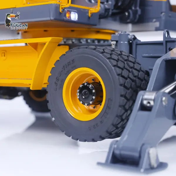 LESU 1/14 RC Model Metal Hydraulic Aoue ET30H Wheeled Excavator Digger Quick Coupler Openable Bucket Small Bucket