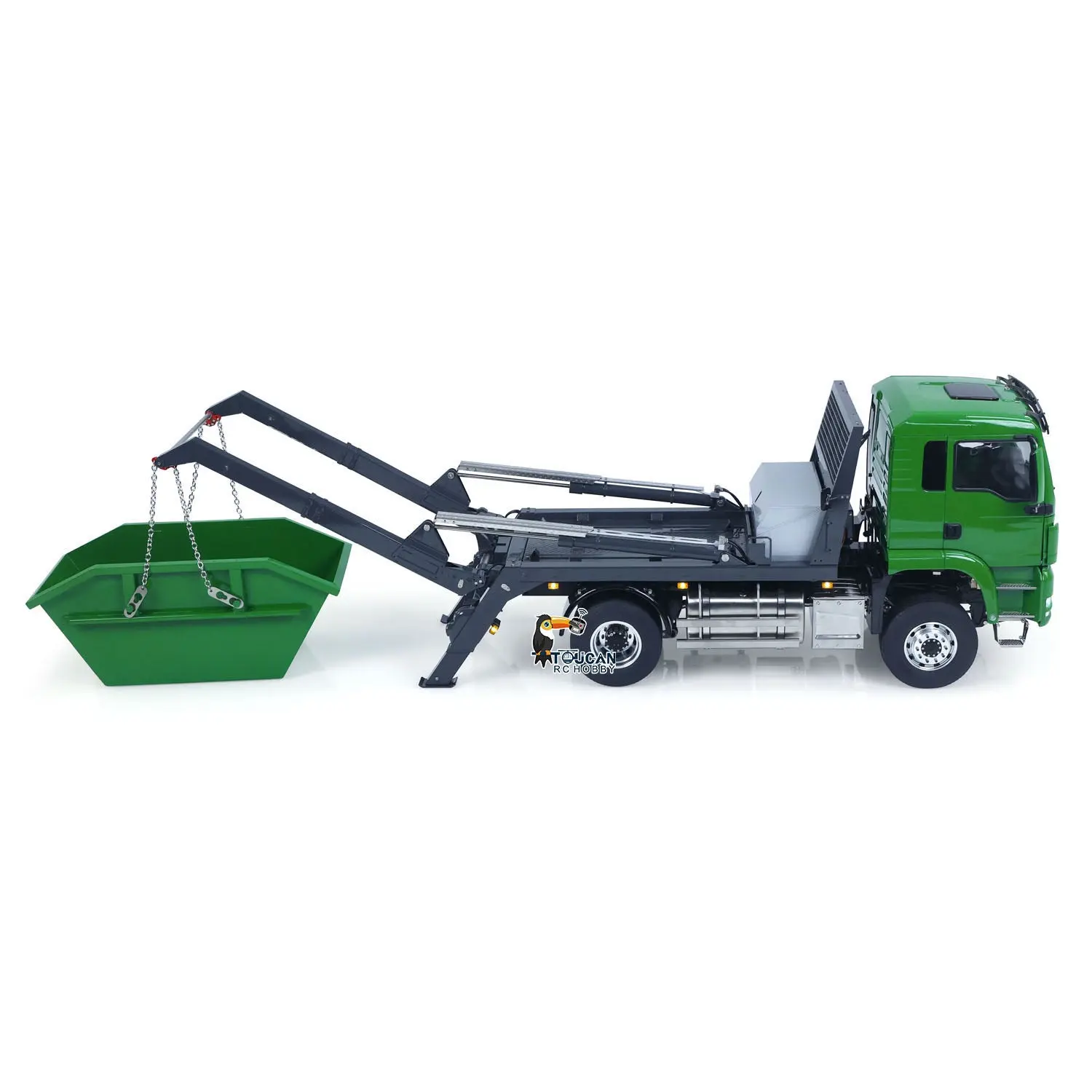LESU 4X4 1/14 RC Hydraulic Swing Arm Garbage Truck Skip Loader TGS Paintied Car Unassembled KIT Simulation Vehicle Model DIY