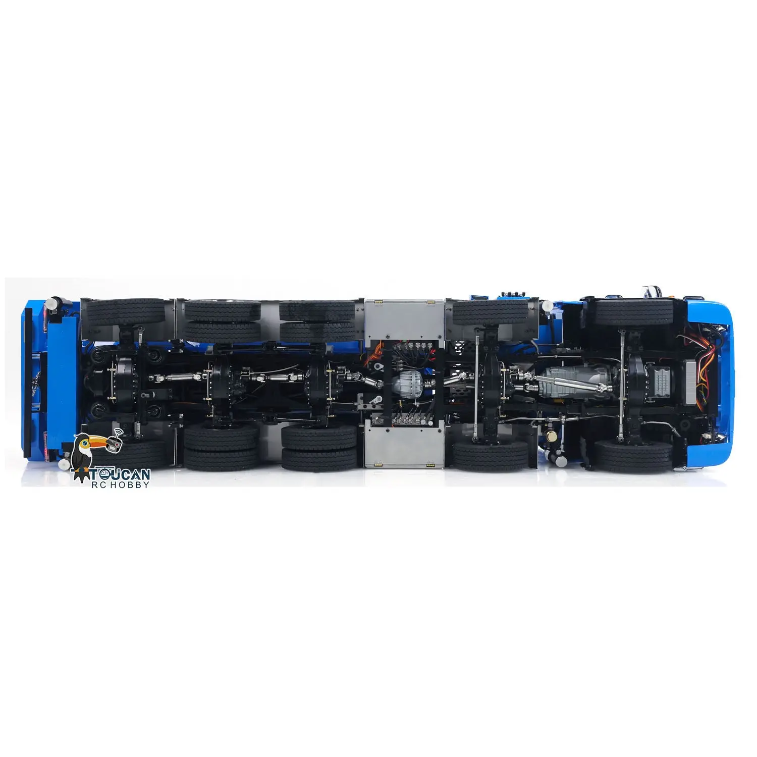 770S 10x10 1/14 Hydraulic Crane Dump RC Tipper Car Metal Full Dump Truck RTR Battery Light Sound