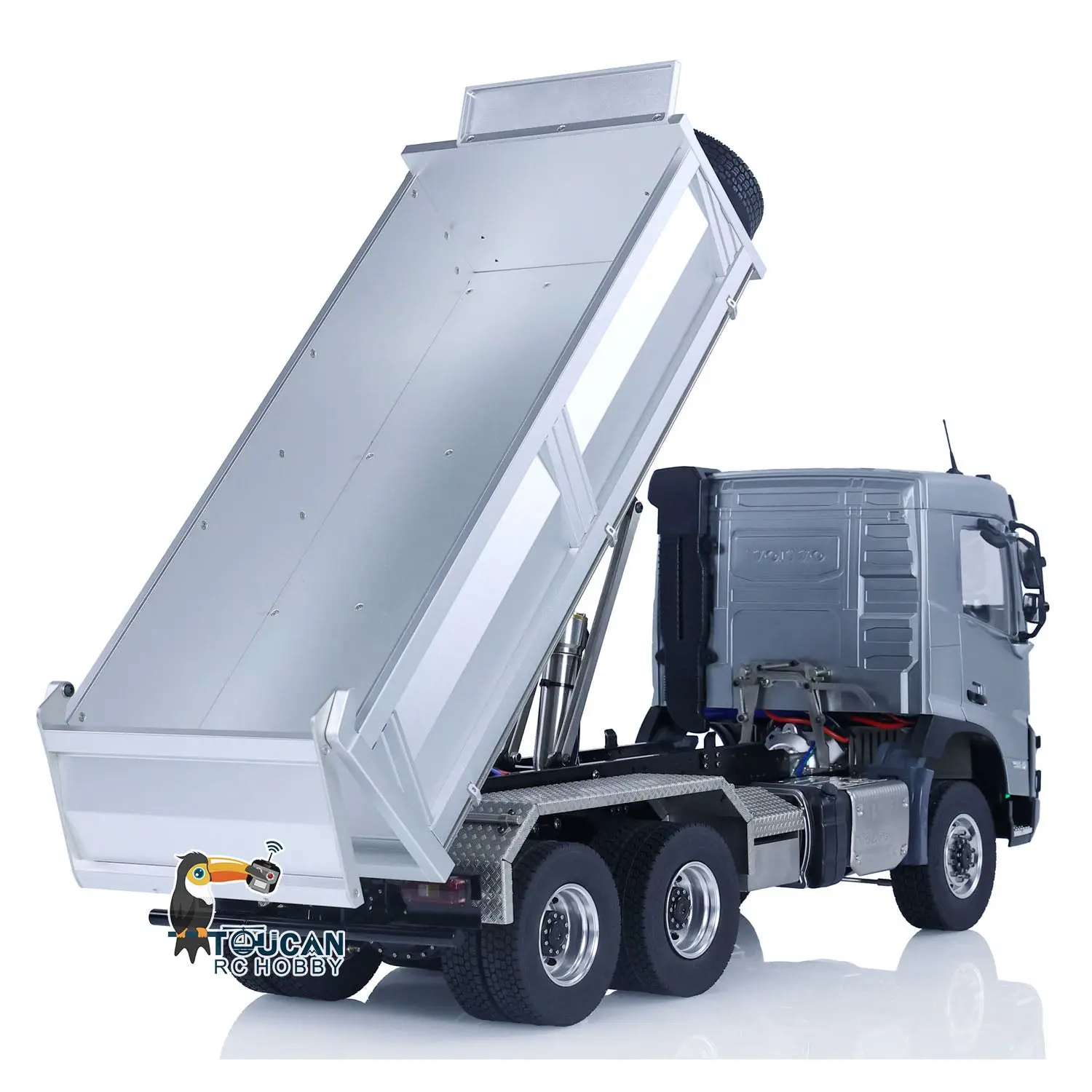 Double E 1/14 Hydraulic RC Dump Truck 6x6 FMX Remote Control Dumper Cars Hobby Model DIY RTR