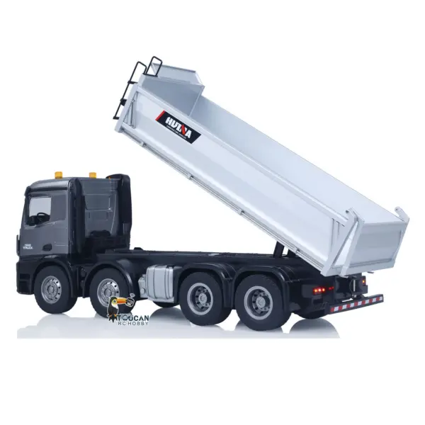 HUINA 1/14 Remote Control Dump Truck 12CH RC Tipper Finished Model Toy Gift RTR Light Sound Effects Radio USB Charging Cable