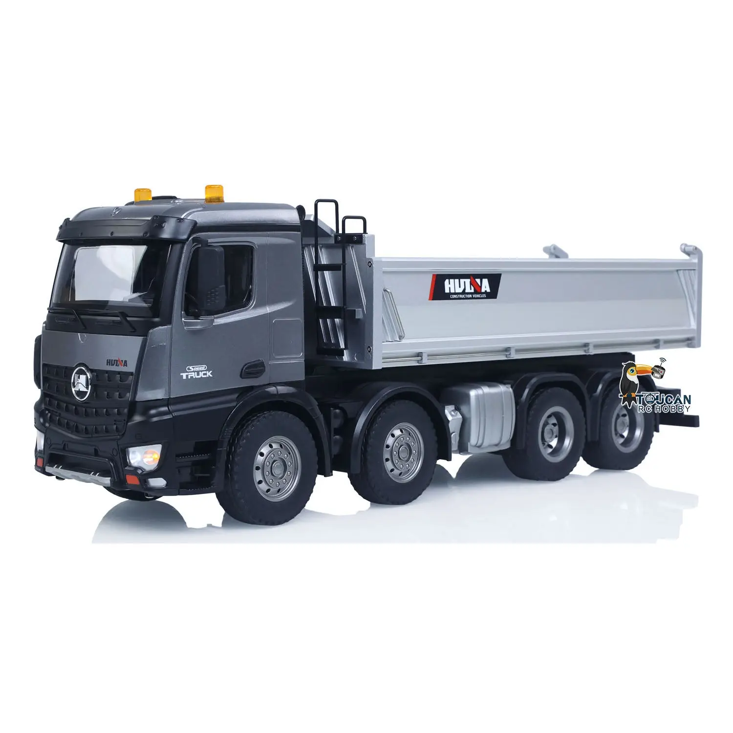 HUINA 1/14 Remote Control Dump Truck 12CH RC Tipper Finished Model Toy Gift RTR Light Sound Effects Radio USB Charging Cable