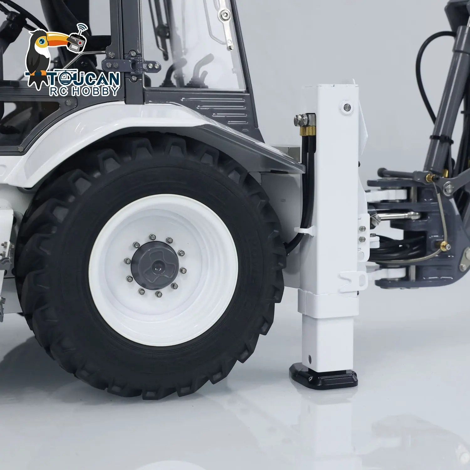 LESU 1/14 Scale RC Hydraulic Backhoe Loader AOUE BL71 Radio Controlled Construction Vehicle Loader Excavator 2 in 1 Model PL18EVLite Painted Assembled Multi functional loader