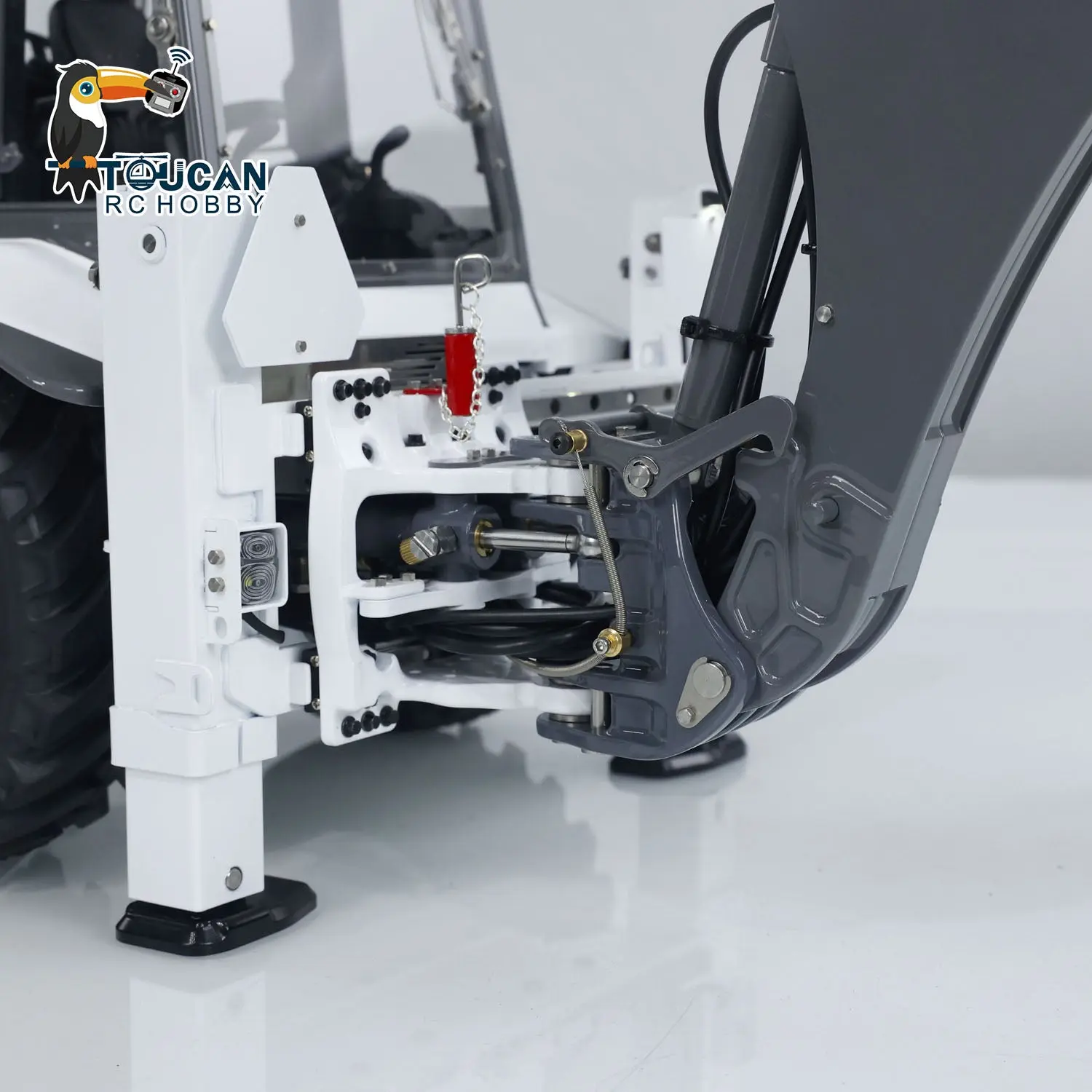 LESU 1/14 Scale RC Hydraulic Backhoe Loader AOUE BL71 Radio Controlled Construction Vehicle Loader Excavator 2 in 1 Model PL18EVLite Painted Assembled Multi functional loader