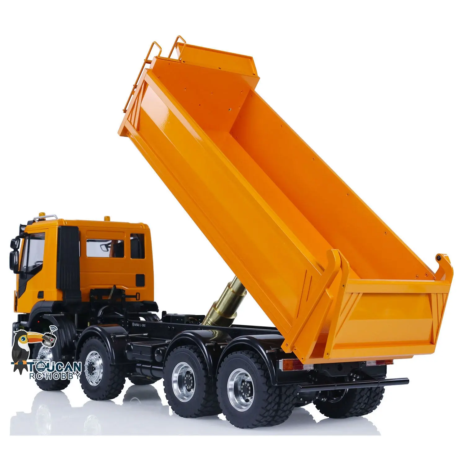 1/14 LESU 8X8 Metal RC Hydraulic Dump Truck Remote Control Tipper Dumper Simulation Car Hobby Model DIY 20150731 PNP/RTR