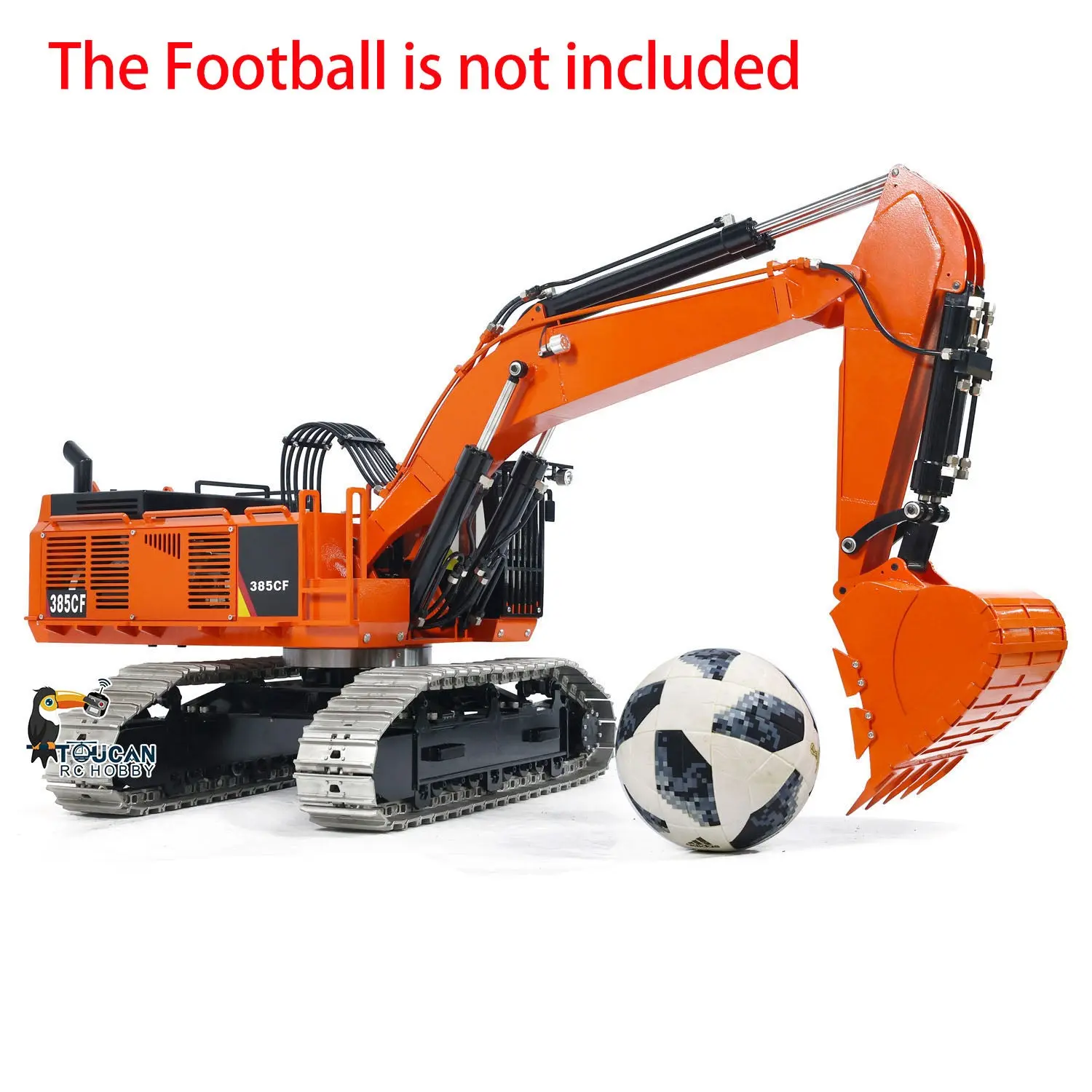 TOUCAN 1/8 385CF Metal Hydraulic RC Excavator RTR 150KG Heavy Duty Remote Control Diggers Ready to Run Upgraded Version Models