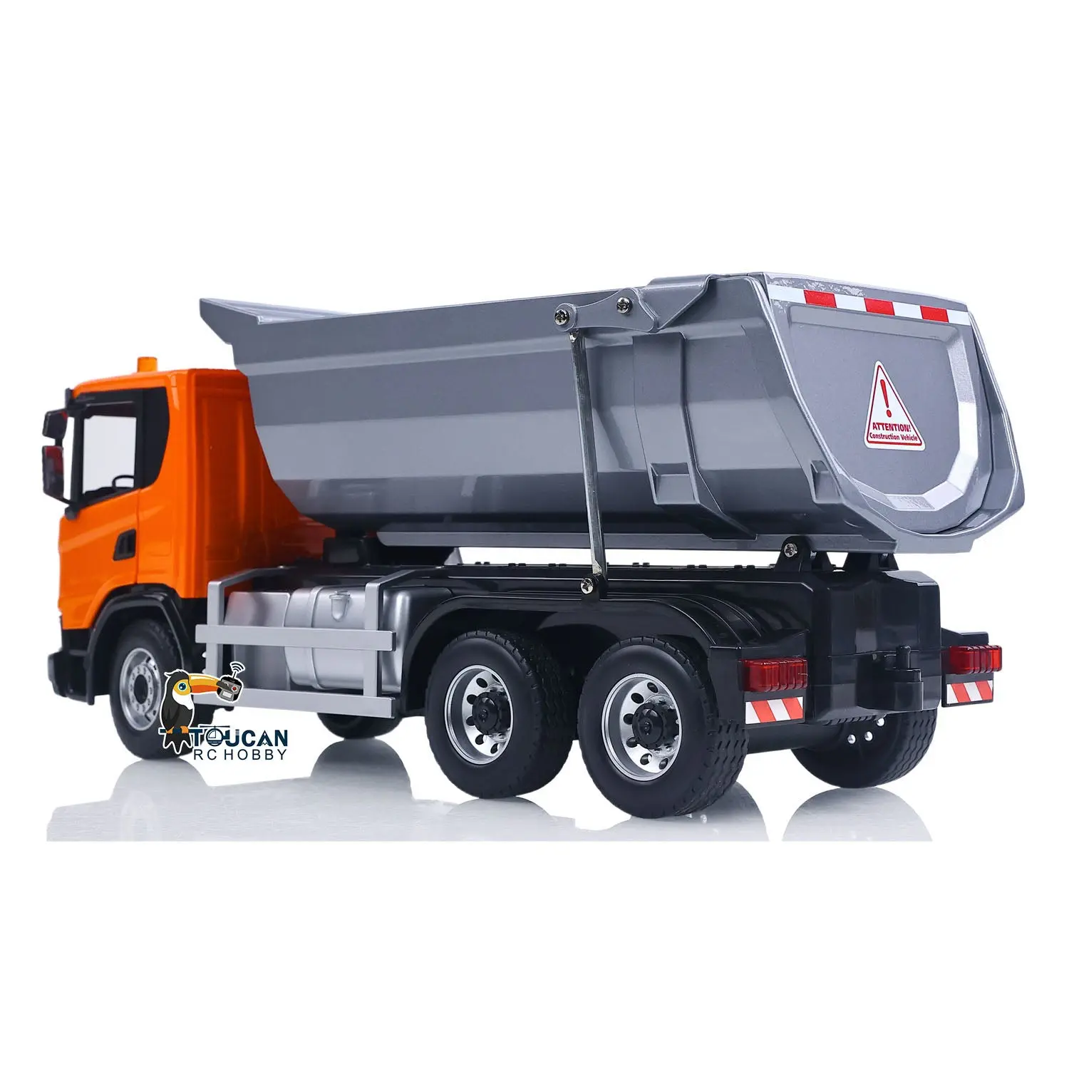 Double E 1/20 Electric Remote Control Dump Truck 6X4 RC Tipper G540 Model Metal Bucket 260 Brushed Motor Openable Door Lights