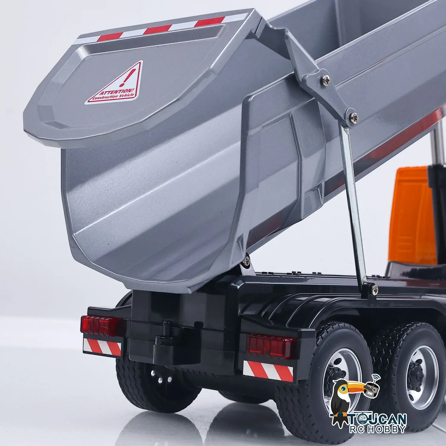 Double E 1/20 Electric Remote Control Dump Truck 6X4 RC Tipper G540 Model Metal Bucket 260 Brushed Motor Openable Door Lights