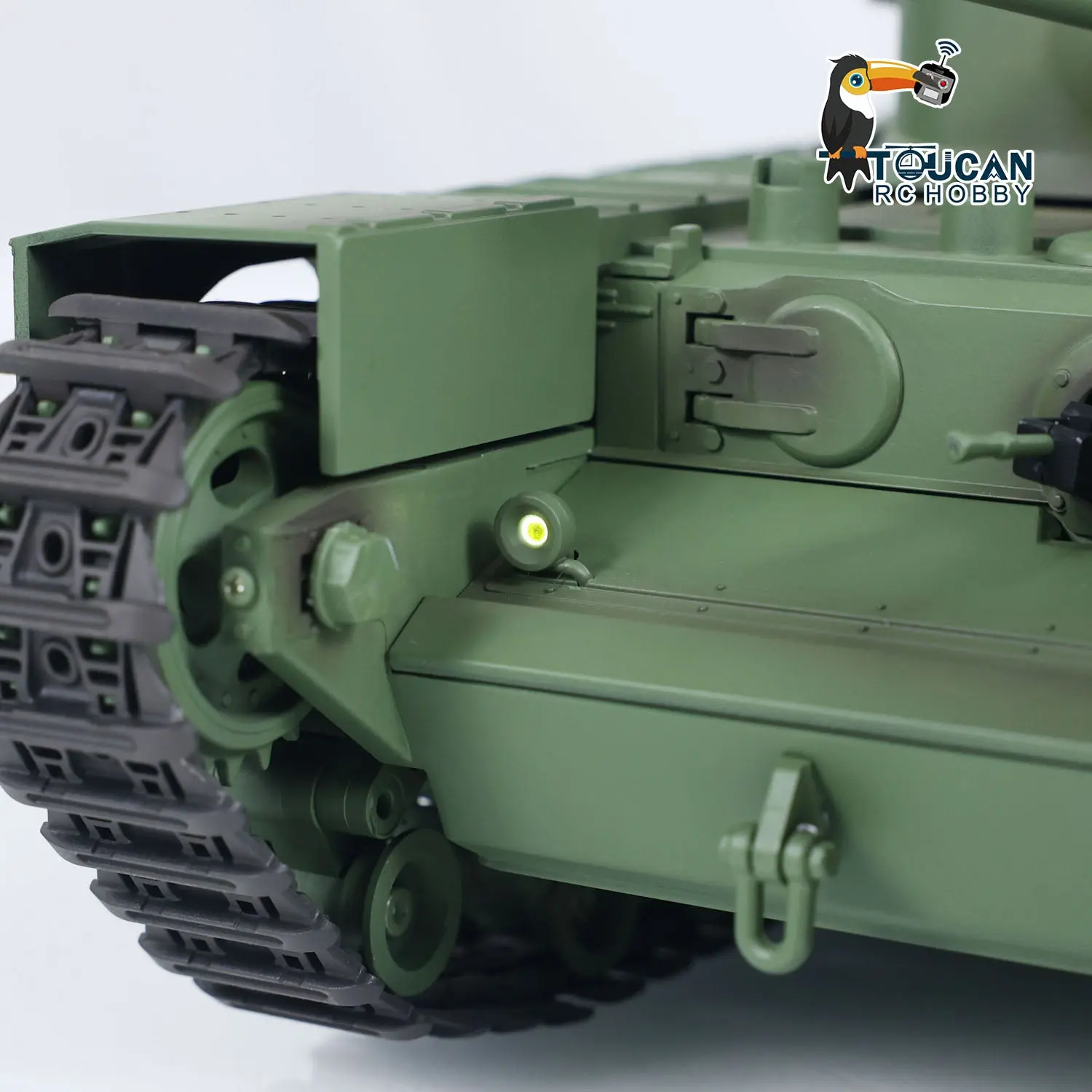 1/16 Tongde RC Battle Tank Churchill Mk.VII Remote Controlled Panzer Electric Infantry Fighting Vehicles Barrel Recoil System