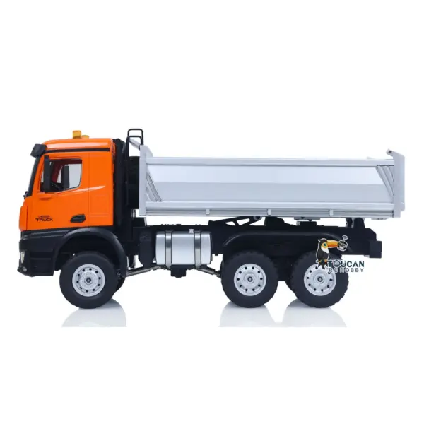 1/14 HUINA 1598 2.4G Remote Control Dumper 6*6 Engineering Transport Vehicle Lifting Rod Tipper Car Light Sound Battery Toys