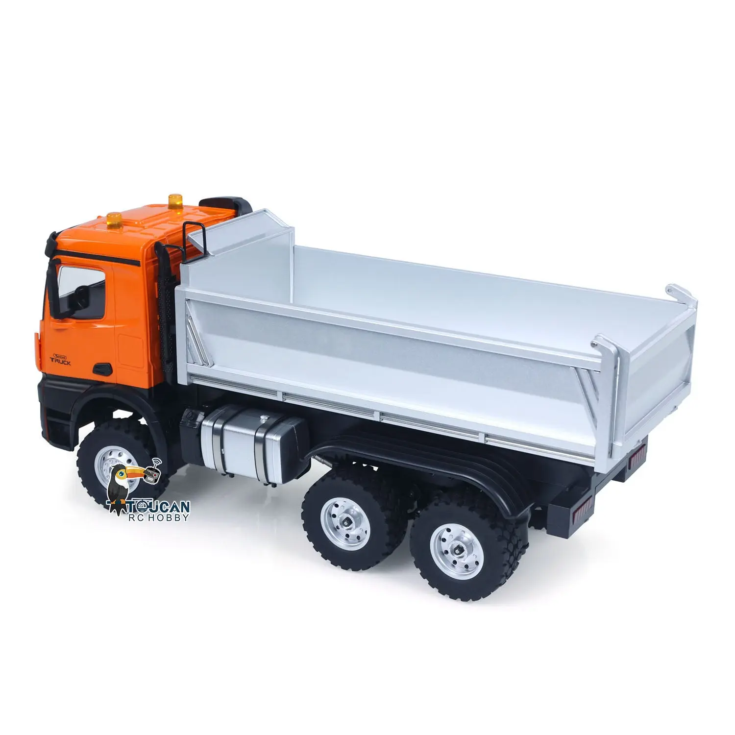1/14 HUINA 1598 2.4G Remote Control Dumper 6*6 Engineering Transport Vehicle Lifting Rod Tipper Car Light Sound Battery Toys