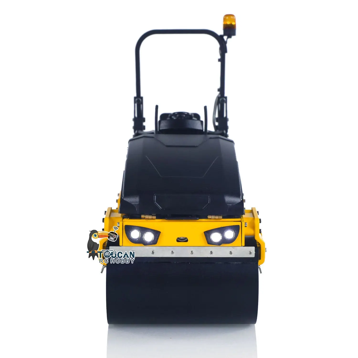 1/14 Metal RC Electric Road Roller BOM BW120AD RTR Remote Control Construction Vehicle Model Flysky ST8 Radio Battery Light System