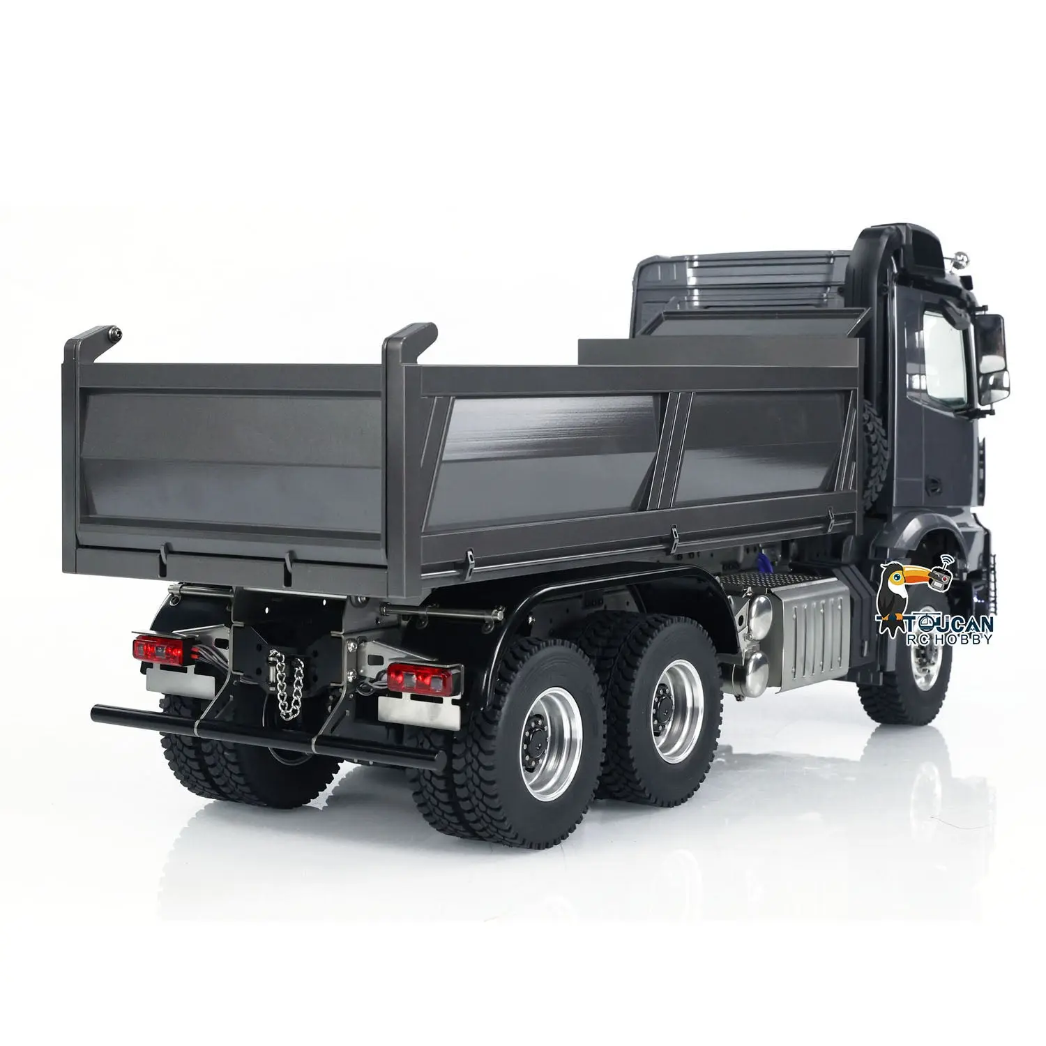 Metal 1:14 Hydraulic RC Dump Truck 3363 6x6 Remote Control Tipper Car Sound Light System Bucket Hopper Lifting Emulated Model