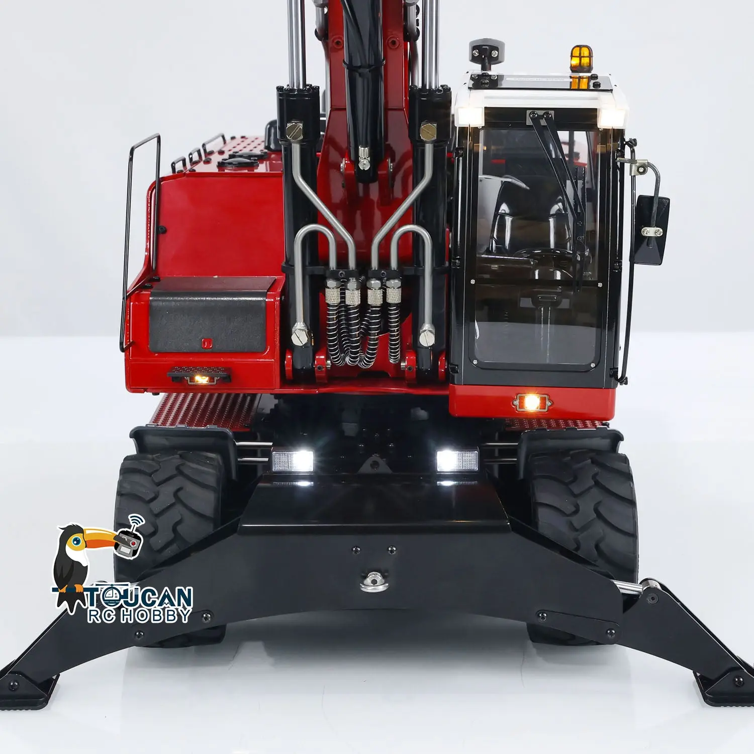 Metal 1/14 RC Hydraulic Excavator R946 PL18EV Remote Control Wheeled Diggers Motor Servo Esc Lights Battery Assembled Painted