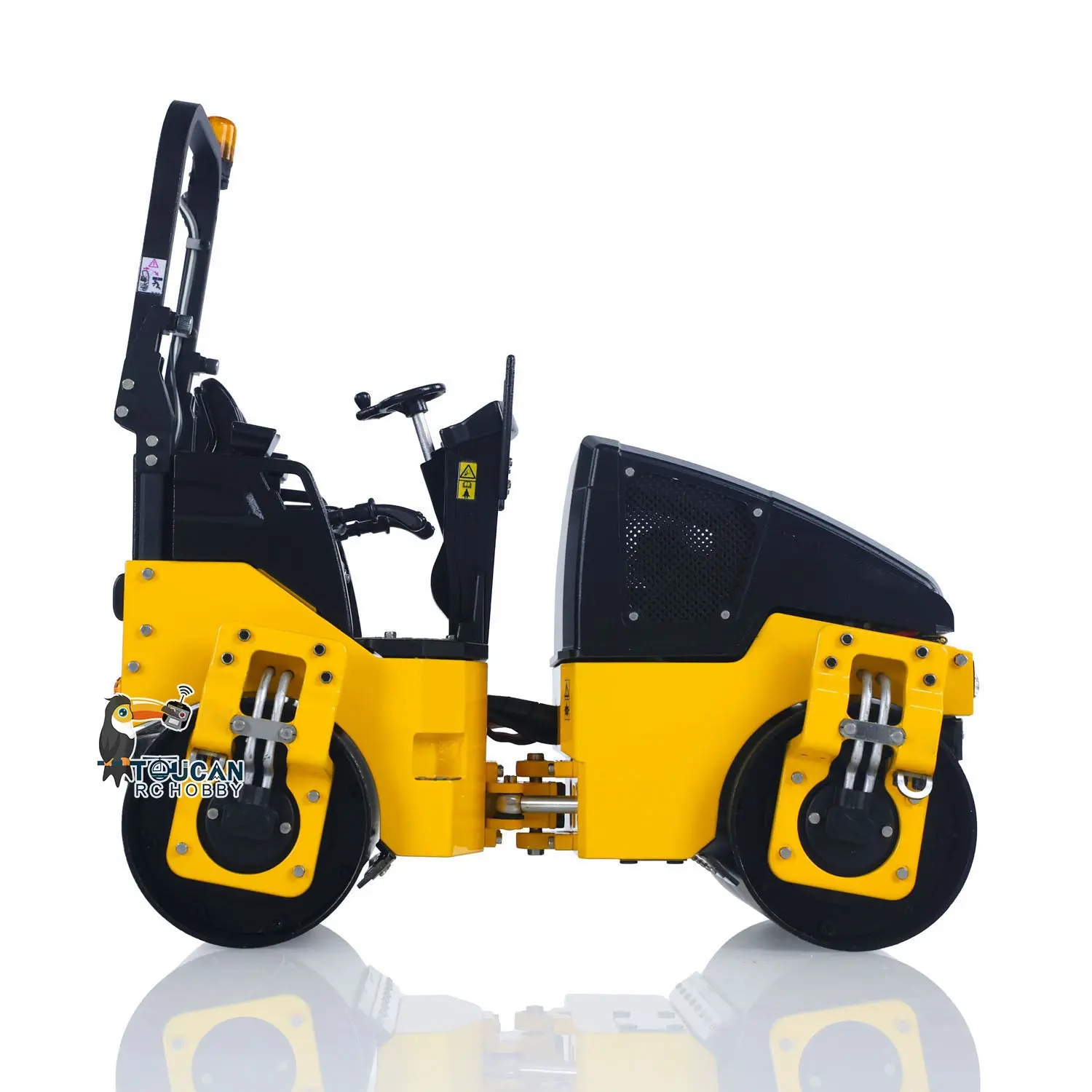 1/14 Metal RC Electric Road Roller BW120AD Ready-to-Run Remote Control Construction Vehicle Model Flysky ST8 Radio Battery Lights System Motor ESC RTR
