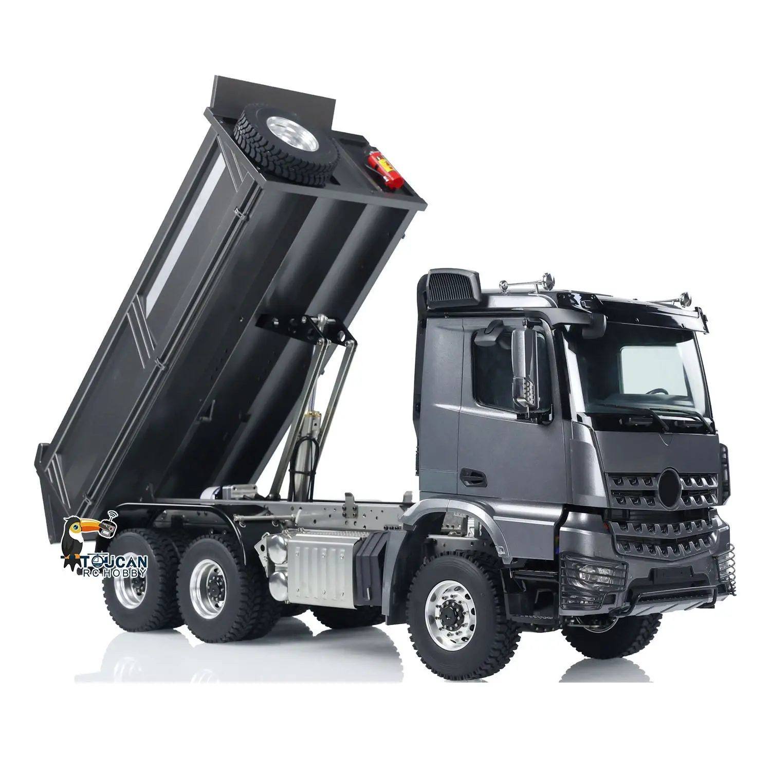 Metal 1:14 Hydraulic RC Dump Truck 3363 6x6 Remote Control Tipper Car Sound Light System Bucket Hopper Lifting Emulated Model